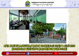 Apel Pagi dilanjutkan Rapat Koordinasi  Pamong Kalurahan Giripurwo